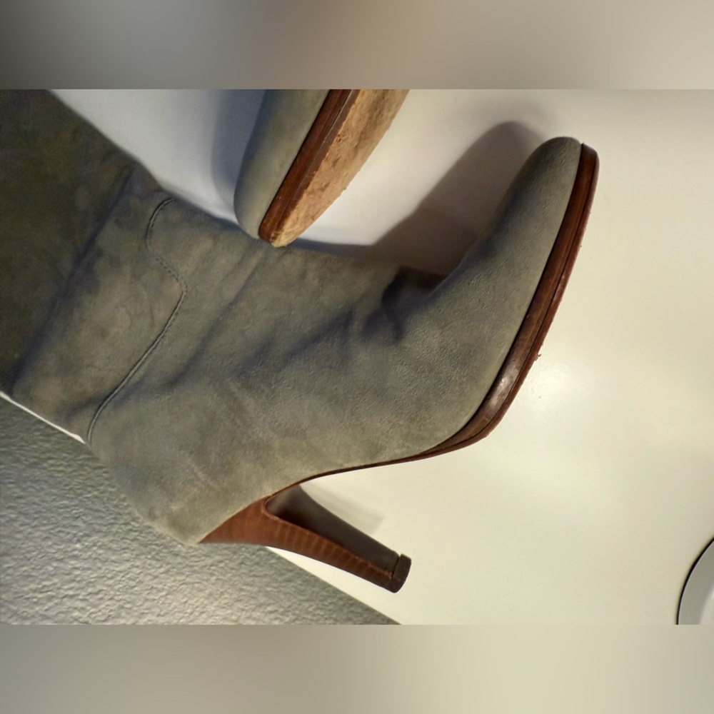 COLE HAAN x Nike Air Grey Suede Tall Heeled Boots / Womens Size 6.5B - Picture 6 of 16